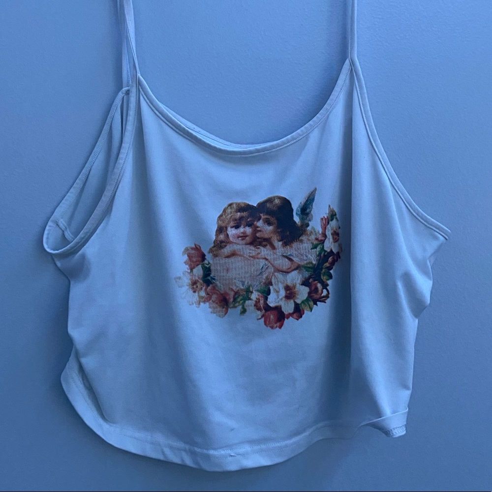 Angel graphic crop cami top